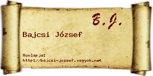 Bajcsi József névjegykártya